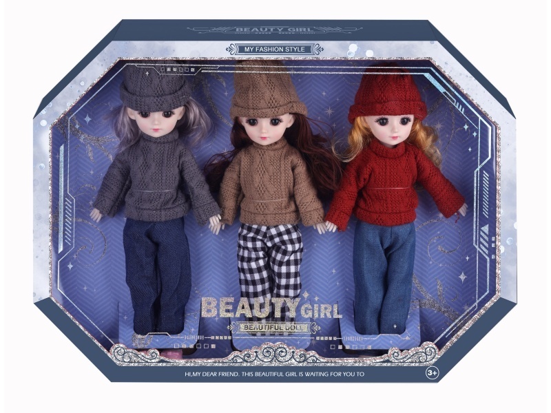 A 12-Inch Joint Doll Sweater Box For Three People With A Window