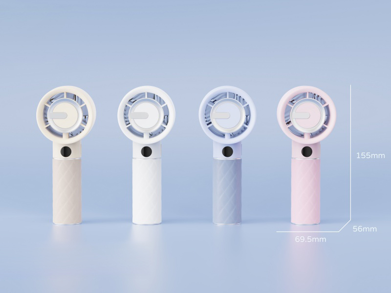 High-Speed Handheld Fan With Digital Display