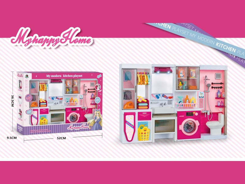 Play House In The Pink Bathroom