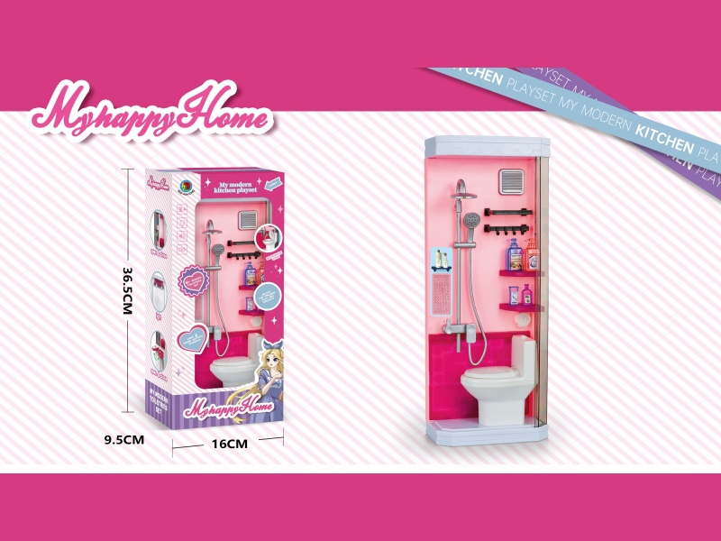 Play House In The Pink Bathroom