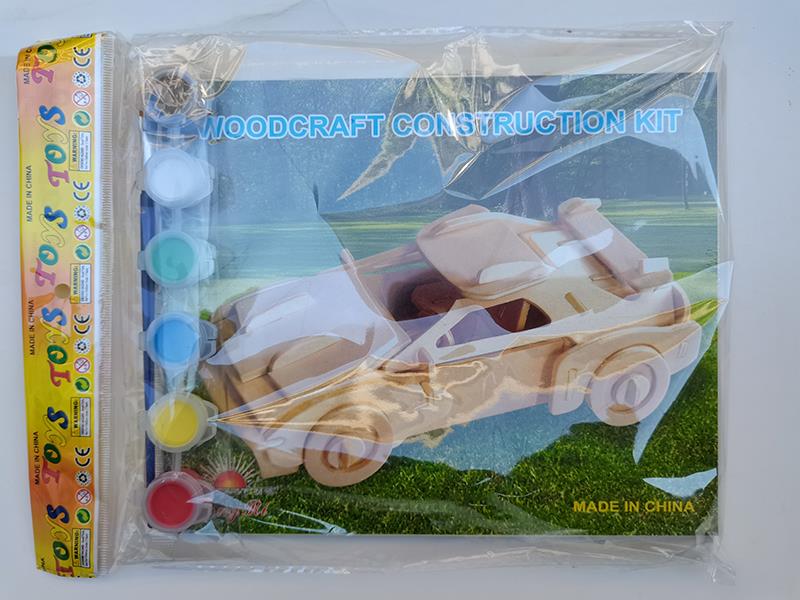 3D Wooden Puzzle DIY Color Drawing Toy