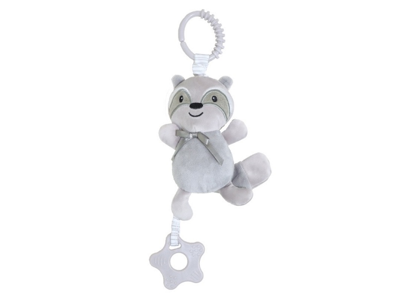 Vocalizing Raccoon Baby Soothing Teething Plush Pendant