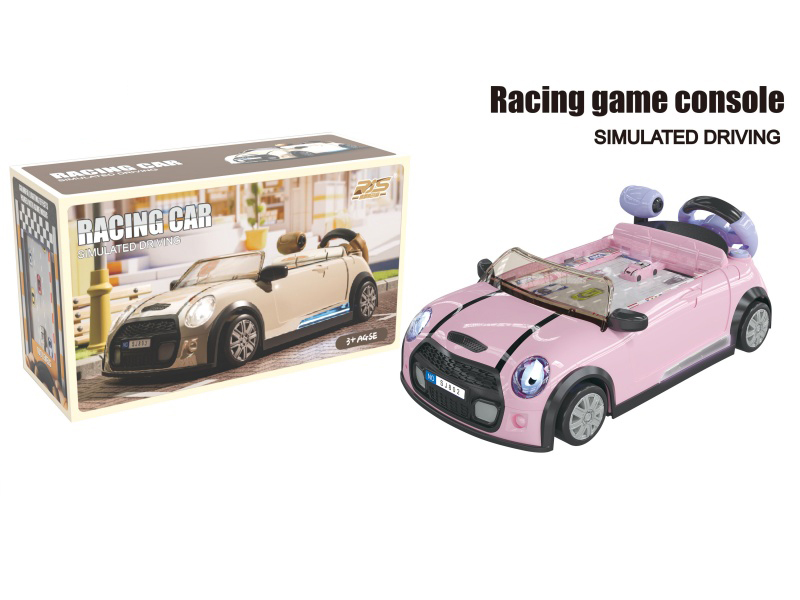 Simulated Driving Racing Game Console(Pink)