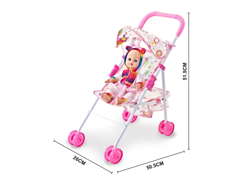 An Iron Trolley With A 16-Inch Musical Empty Body Doll