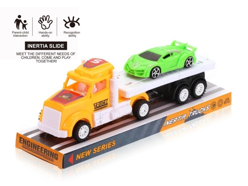 An Inertial American Tow Truck With A Sports Car