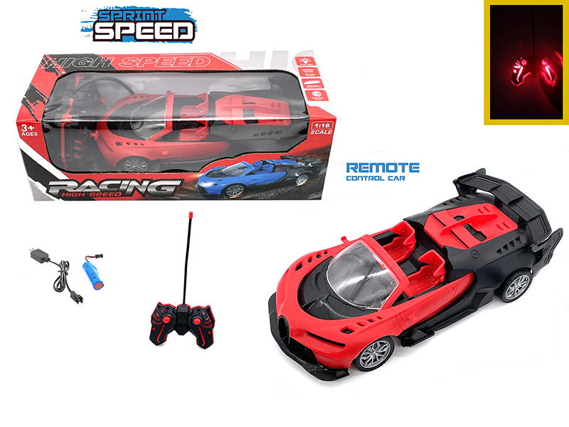 1:18 4-Channel Remote Control Bugatti Convertible Car