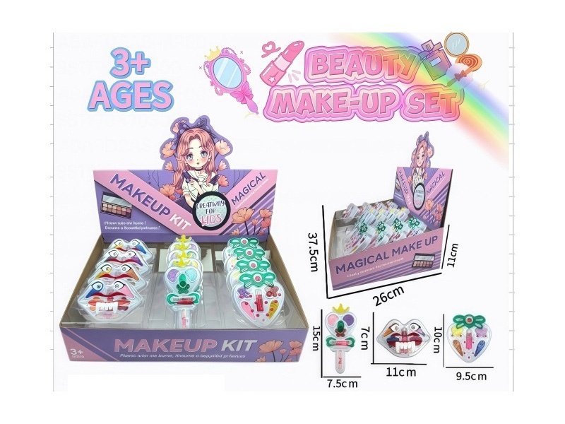 Among the 14 types of children's makeup, any 3 can be mixed