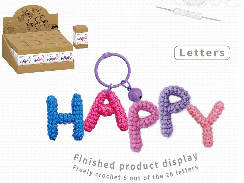 DIY Crochet Letter Pendant(Can Make 6, Including Making Tools)16PCS