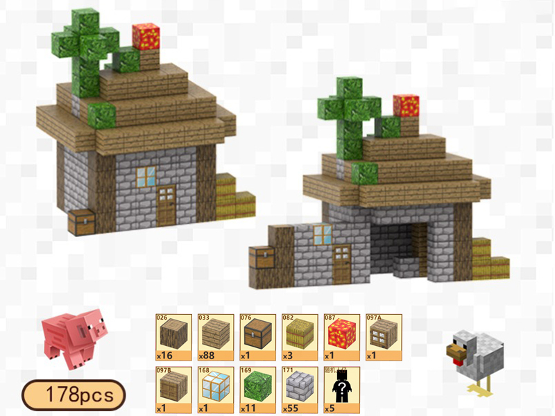 House Magnetic Cube Building Blocks 178pcs