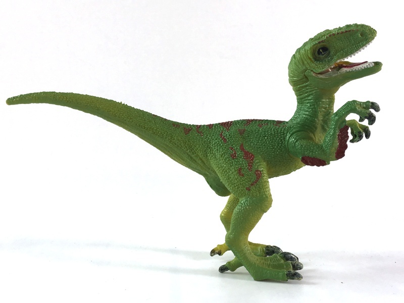 Green Velociraptor (With A Mouth That Can Open And Close And Arms That Can Move)