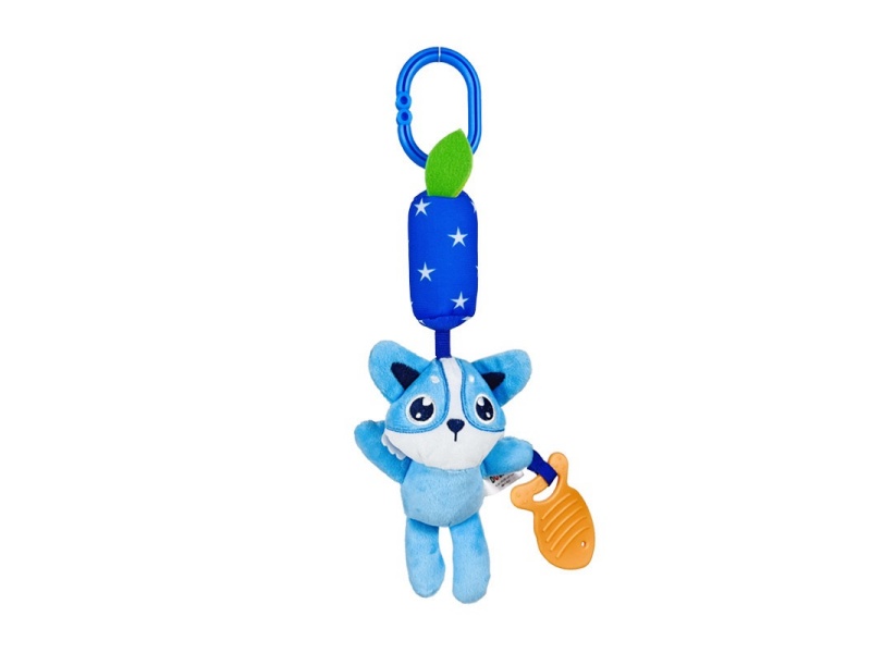 Voice Blue Cat Baby Soothing Plush Teething Pendant
