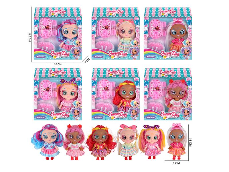 7" 5 Joints 5D Eyes Kindikids Sweet Doll Set