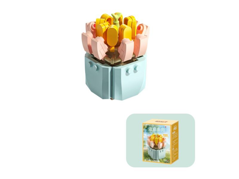 Building Blocks: 63 Pcs Of Small-Sized Succulents - Glass Lotus