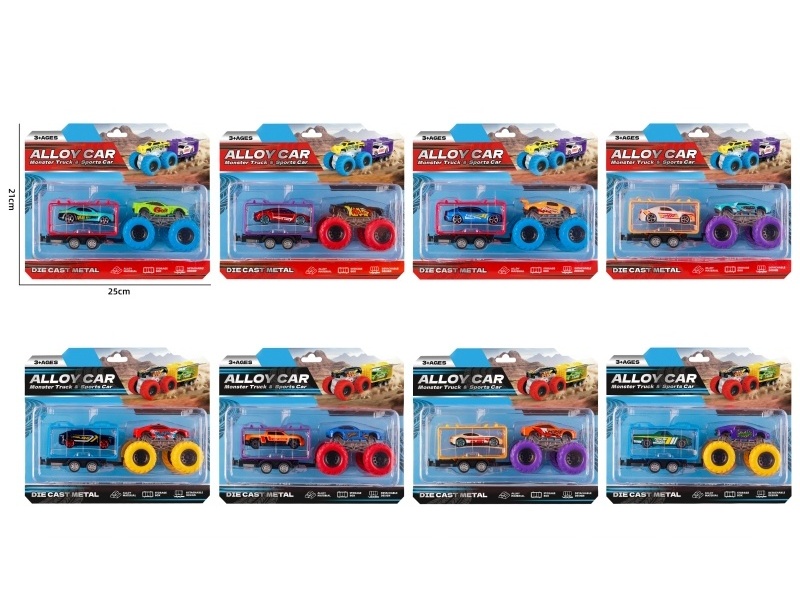 1:64 Alloy Sliding Container Trailer (8 Models Mixed)