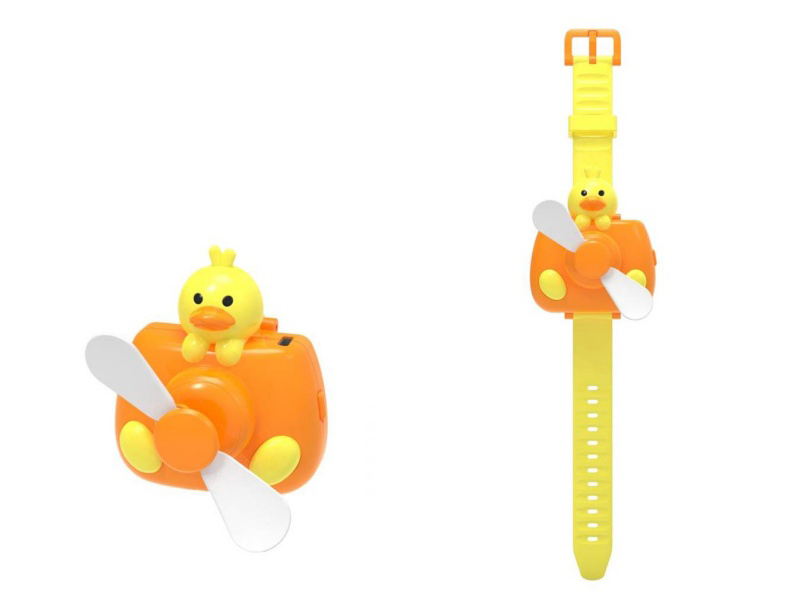 Usb Charging Cartoon Watch Fan (Duck)