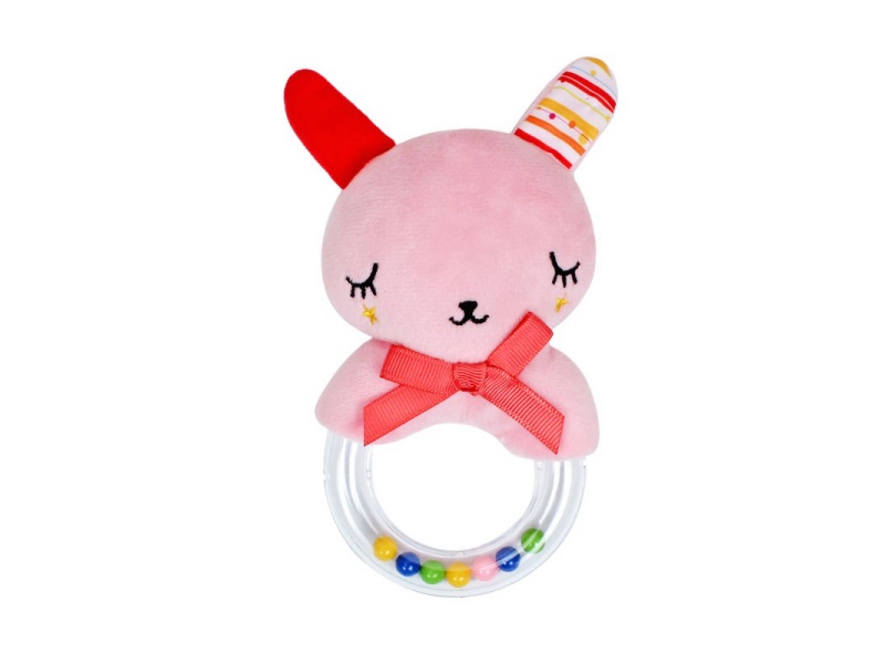 Baby Soothing Sleeping Rabbit Plush Hand-Cranked Ring
