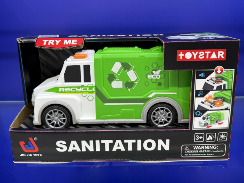 1:18 Friction Rubbish Car(Sound, Lights)