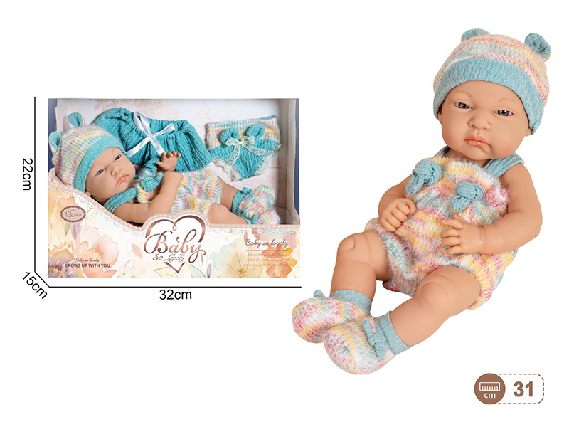 12-Inch Newborn Doll With Shawl, Pants