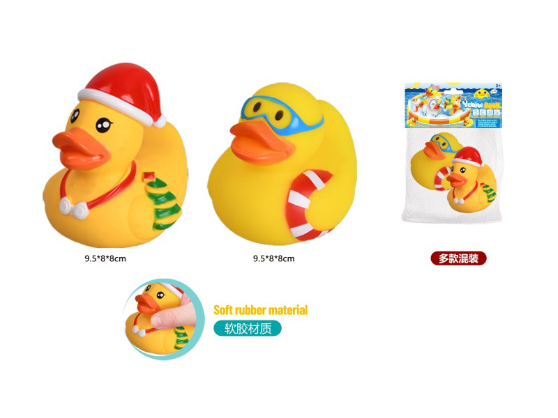 2-Piece Set Of Christmas Duck And Swimming Duck