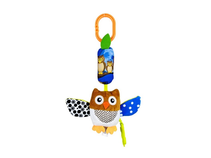 Vocal Owl Baby Soothing Plush Teething Pendant