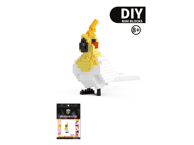 Black Phoenix Parrot Bird Building Blocks 128 PCS