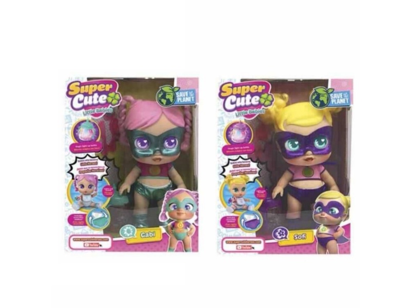 High-End 16-Inch Enamel Tape, Colorful Lights And Music, Fangeek Super Cute, Super Hero, Cute Baby, Bottle, Comb And Mirror. Dc Baby Is Equipped With Water Absorption And Spray Functions