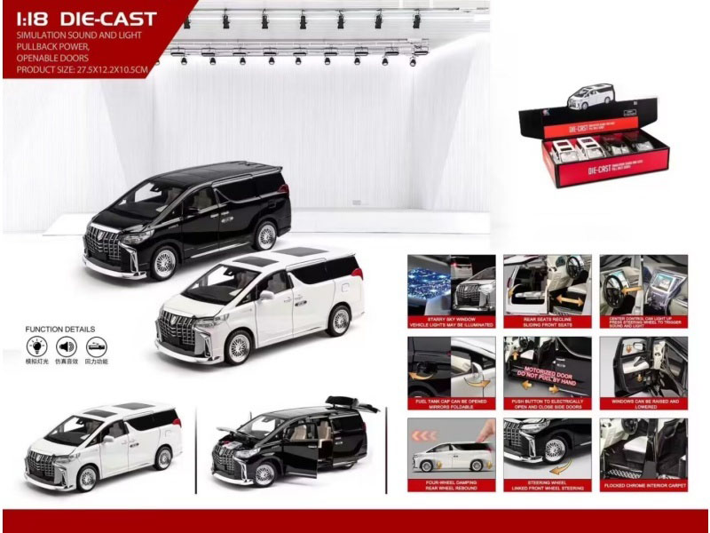 1:18 Genuine Authorized Electric Door Alphard