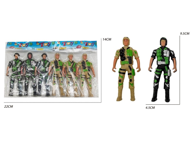 6 Soldiers (Yellow/Black)