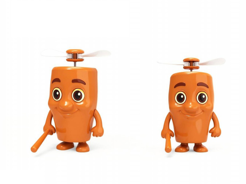 Usb Charging Shan Hai Jing Wooden Stick Man Small Fan