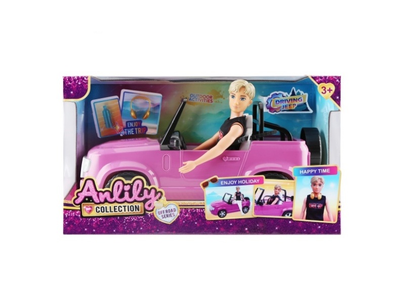 11.5-Inch Solid Body Doll Off-Road Vehicle (Brown Skin)