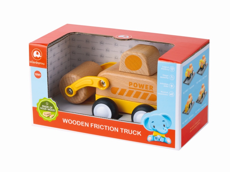 Wooden Mini Road Roller With Music And Lights