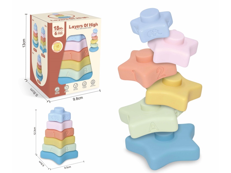 Soft Plastic Stacking Toy 6pcs
