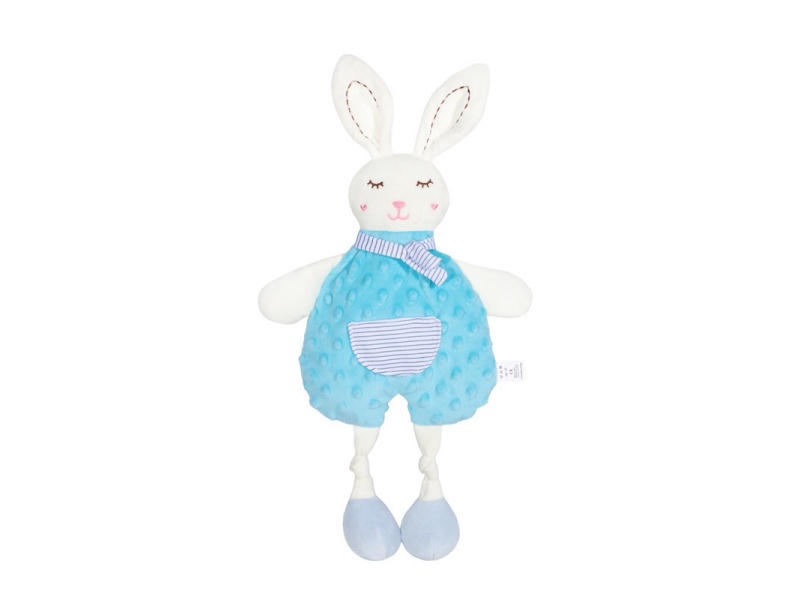 Blue Rabbit Plush Paper Baby Soothing Pillow