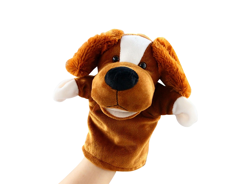 Dog Cartoon Animal Hand Puppet Plush Doll