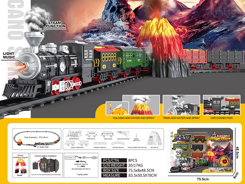 Classical Steam Electric Rail Train Toy
