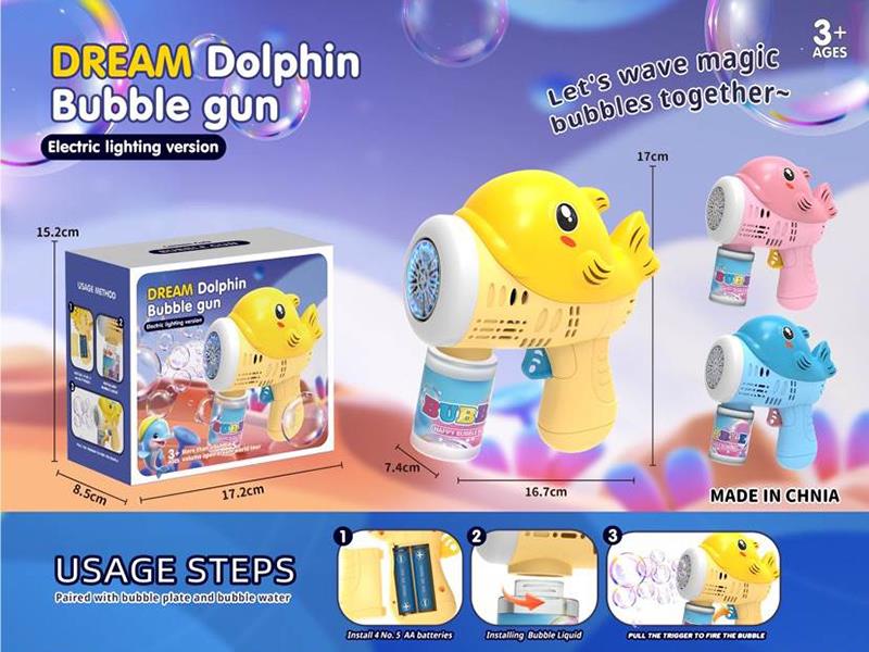Electric Light Dolphin Bubble Machine