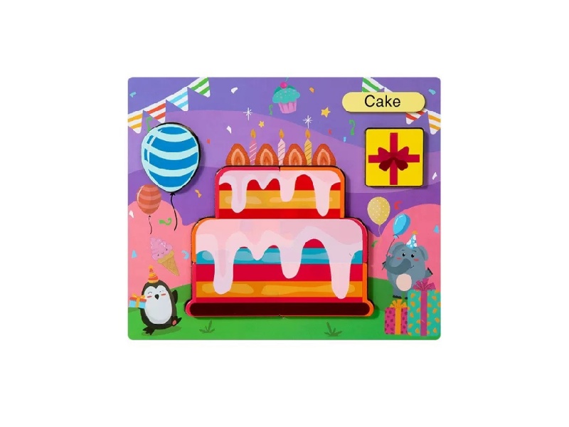 Wooden 3D Jigsaw Puzzle - Cake