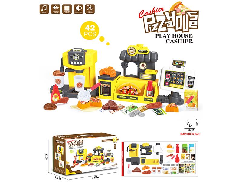 Pizza House Cashier Pretend Play Toy 42pcs