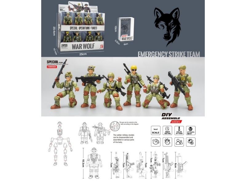 Assembled Soldier Model (24Pcs)