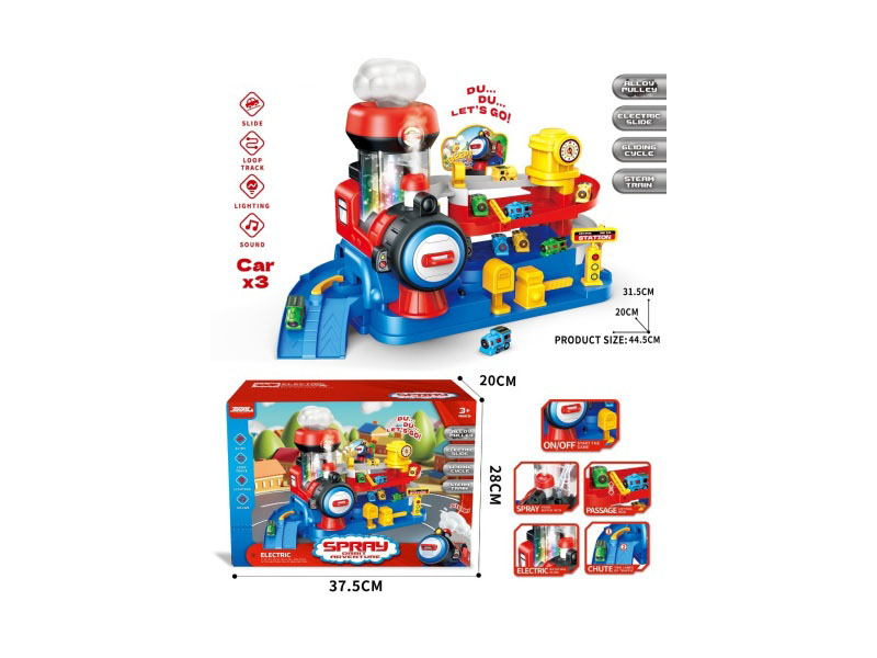 Spray Electric Track Train Parking Building