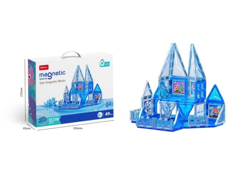 Ocean Color Window Magnetic Building Blocks -49P