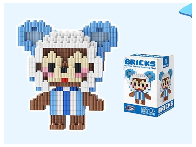 Love Color Red Bear Building Blocks 405Pcs