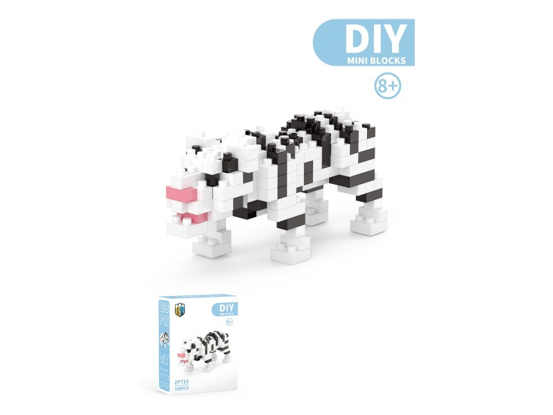 White Tiger Animal Building Blocks 188 PCS