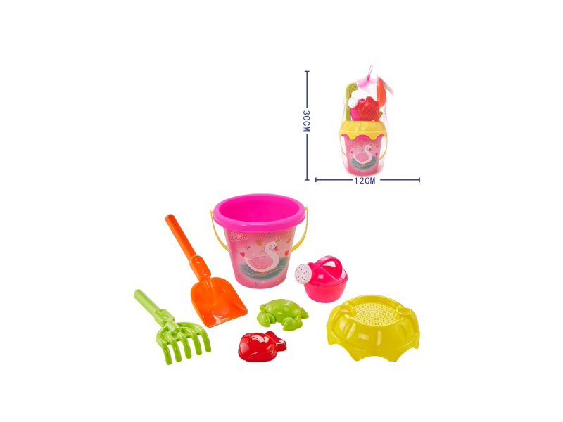 A 7-Piece Set Of Beach Bucket Covers