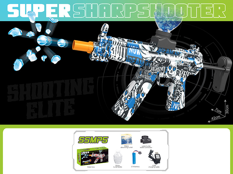 Telescopic MP5 Water Bullet Gun + Gun's Butt