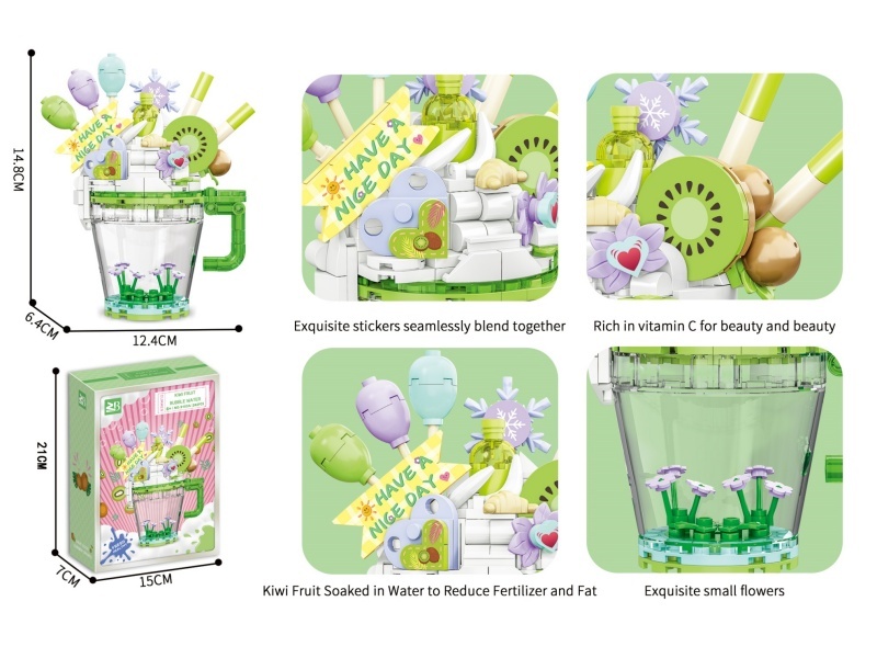 Building Blocks: Kiwi Soda Water 242 Pieces