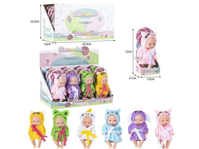 4-Inch Solid Sleeping Dolls (12-Piece Set)