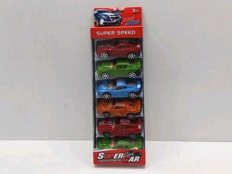 6PCS Slide Spray Painted Racing Car