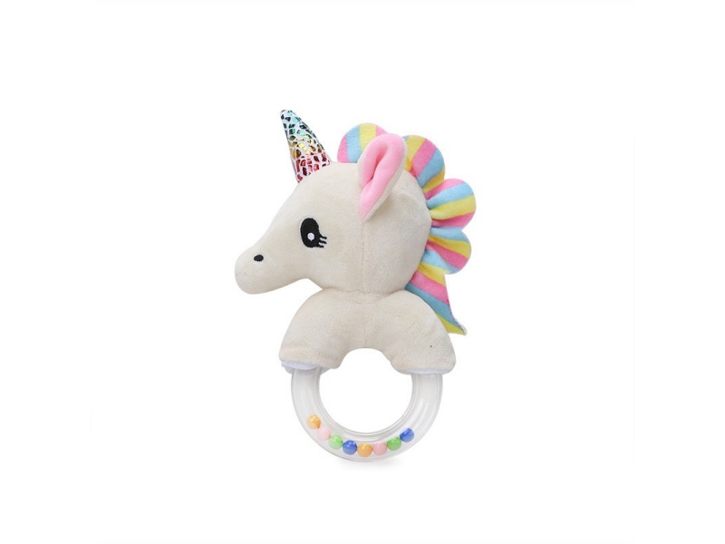 Baby Comfort Unicorn Fleece Hand-Cranked Ring