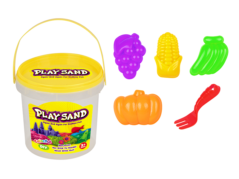 Space Soil Play Set(500G Sand + Fruit And Vegetable Accessories)